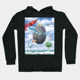 Floating Castle and Flying Fish Hoodie